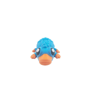 Ornitorrinco azul e laranja