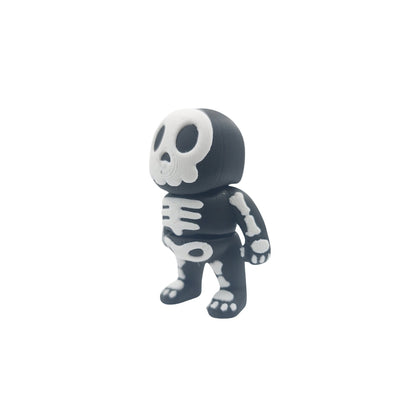 Esqueleto preto e branco